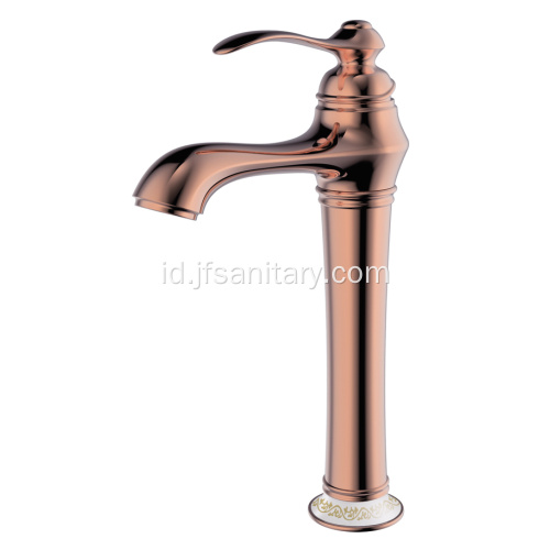 Faucet Wastafel Kapal Vintage Tuas Tunggal Rose Gold